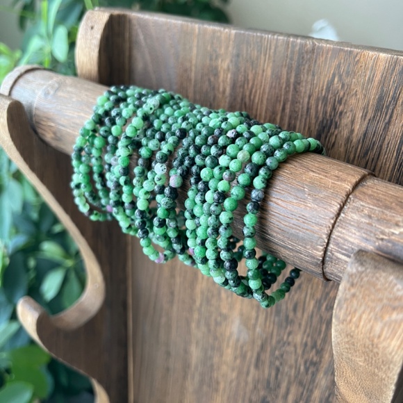Ruby Zoisite Bracelet (one) - Picture 3 of 5
